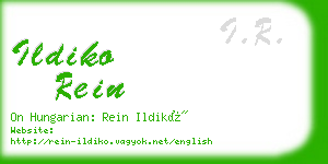 ildiko rein business card